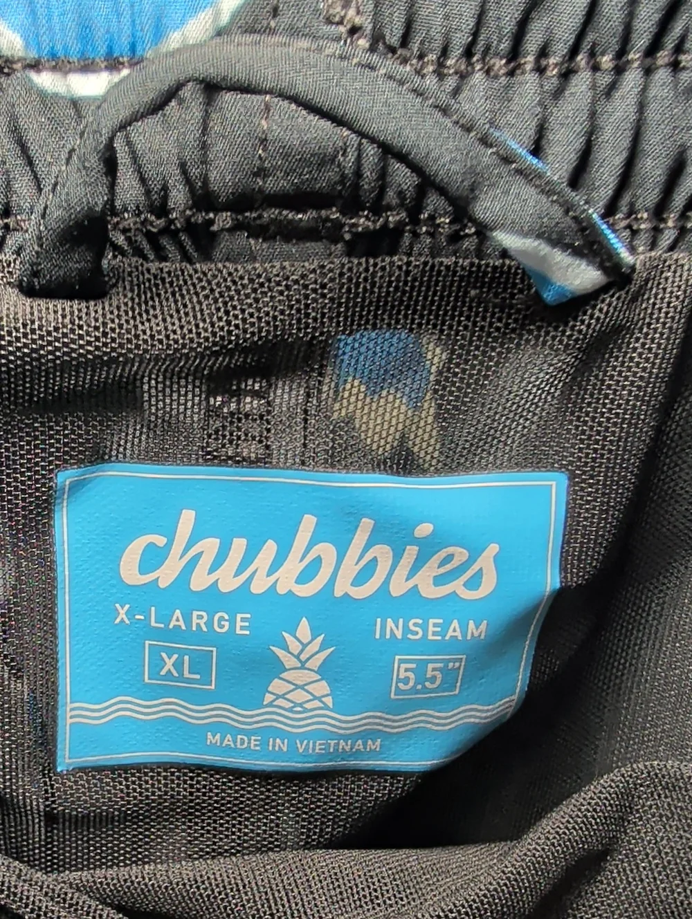 Chubbies Havana Nights Stretch Swim Trunks Black 5.5